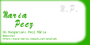 maria pecz business card